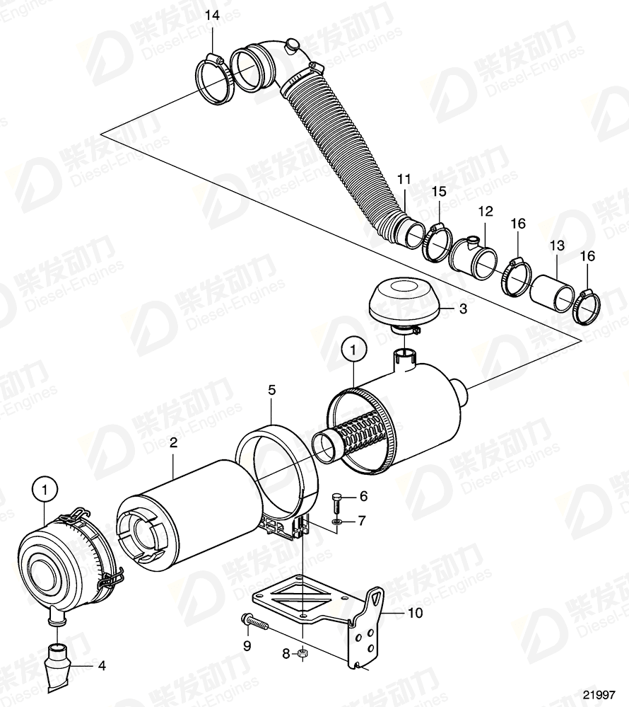 VOLVO Rubber sleeve 20585403 Drawing